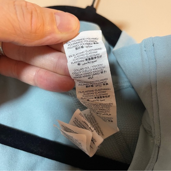 Sweaty Betty Blue Fitted Zippered Polo Sweatshirt - Picture 4 of 10